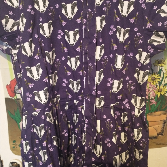 QUIRKY AND BEAUTIFUL RUN & FLY "BADGER PRINT" TEA PARTY DRESS - Picture 7 of 12